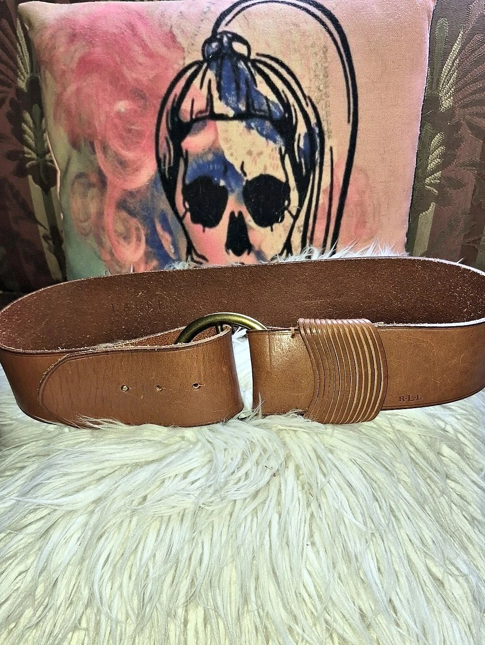 Lauren Ralph Lauren Tan Leather Belt